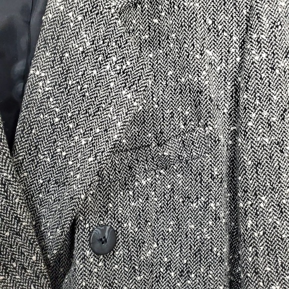 Norton McNaughton Vintage Blazer Womens 16 Wool Gray Speckled Double Breasted - Picture 8 of 11